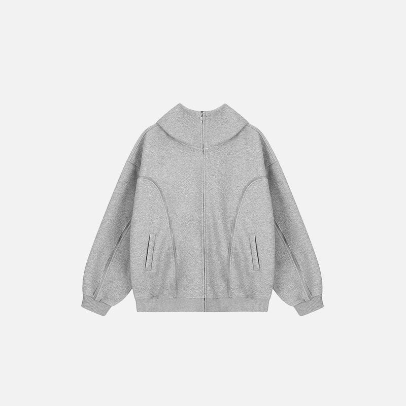 Zip Up Hoodie Curved Seam – Image 2