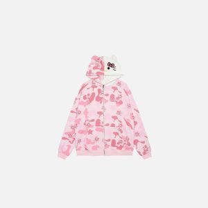 Zip Up Hoodie Iconic Kitty
