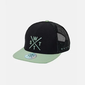 Snapback Cruz - Noir et Vert Sauge