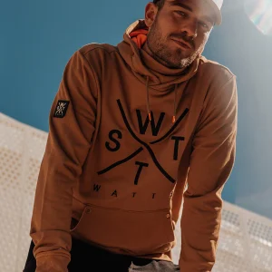 Sweat à capuche Spray - Marron Tabac