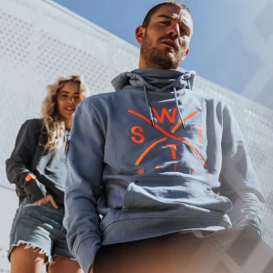 Sweat à capuche Spray - Bleu Gris