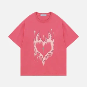 T-Shirt Heart Flame