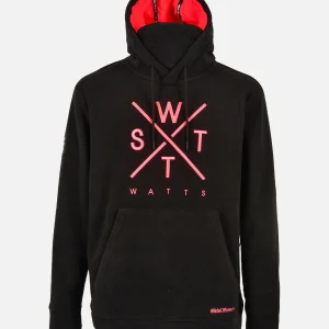 Sweat polaire X-Track Junior - Noir et Rose Fluo