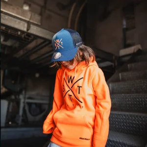 Sweat polaire X-Track Junior - Orange Fluo