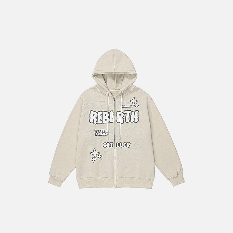 Zip Up Hoodie Rebirth Skeleton – Image 2