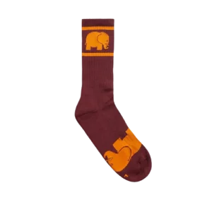 Trendsplant Organic Cotton Athletic Socks Burgundi