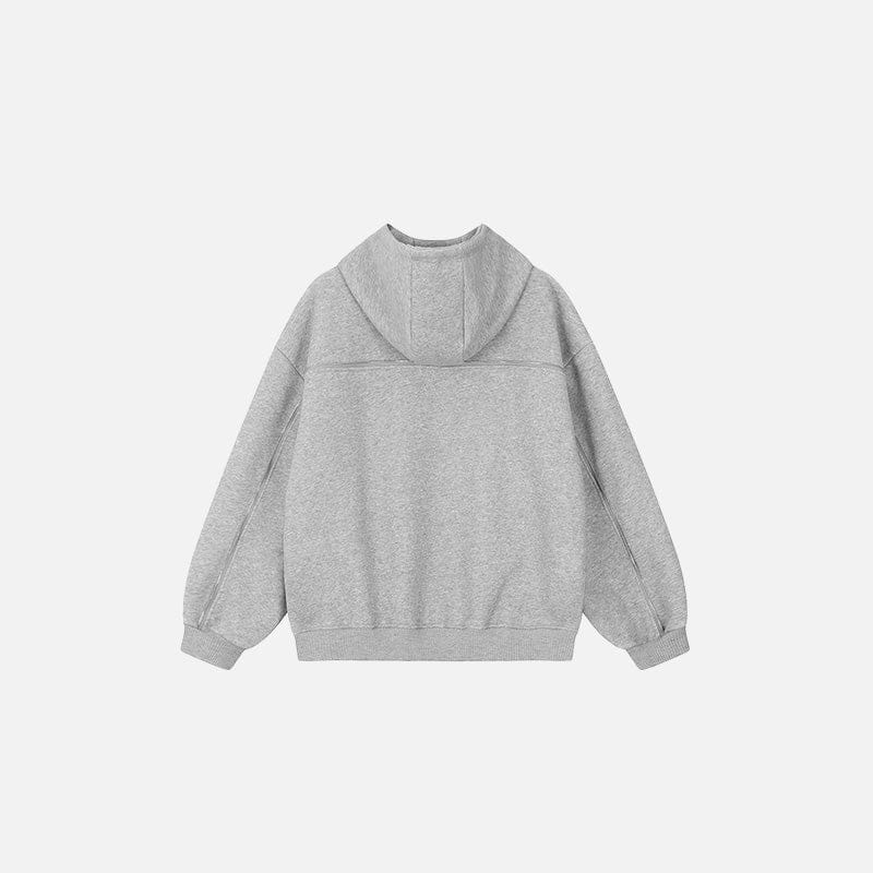 Zip Up Hoodie Curved Seam – Image 3