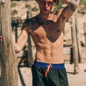 Maillot de bain Bali - Noir et Orange Fluo