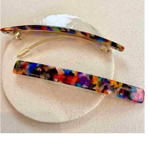 Barrette acétate fine 11 cm de 23 degrés