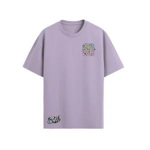 Natif T-shirt femme new good vibes-Lilac breeze