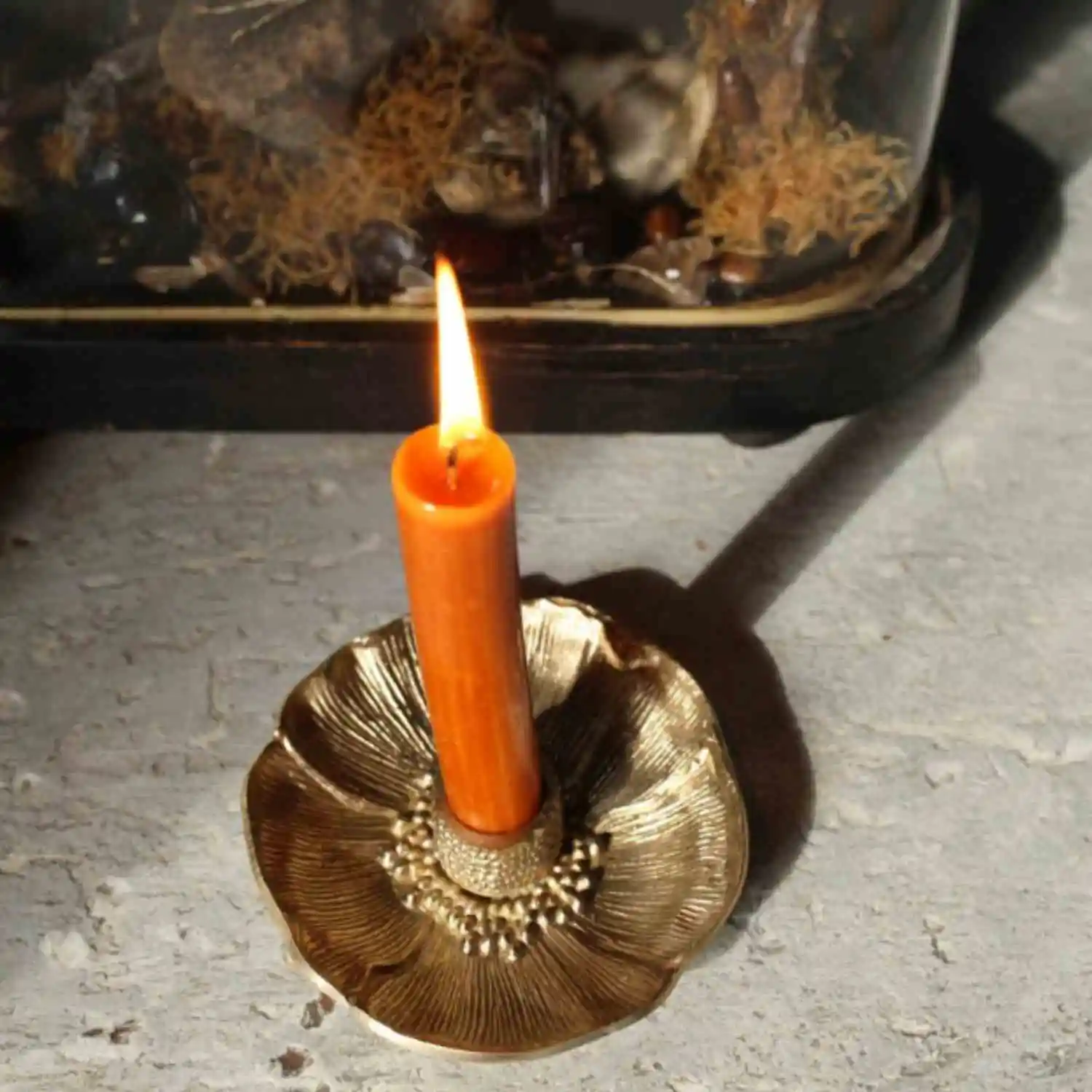 Bougeoir fleur en laiton – Image 2