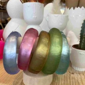 Bracelet jonc large Givré F Bramli