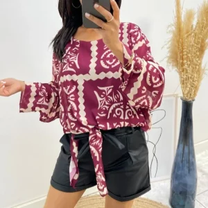 Chemise en voile à nouer