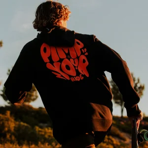 Sweat à Capuche Crush - Noir et Orange Fluo