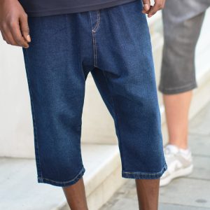 Bermuda jean qabail bleu brut