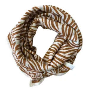 Foulard zèbre camel Maison Augustin