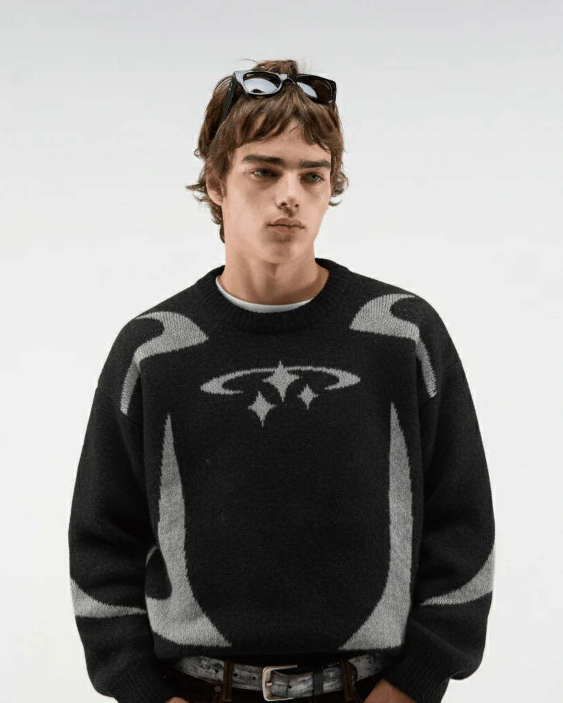 Knitted Sweater Circle Star – Image 3