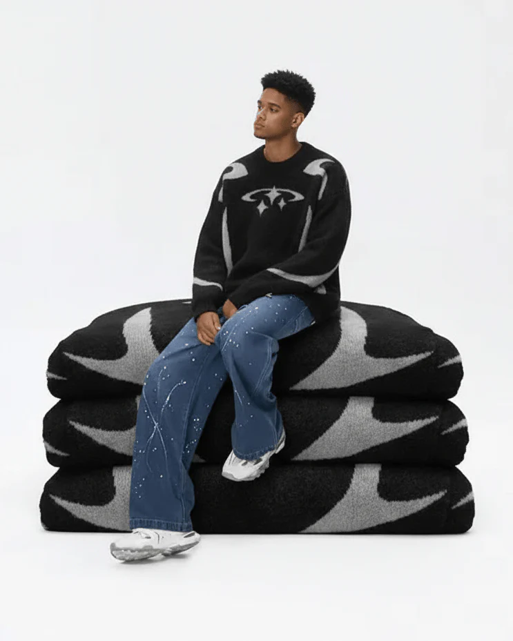 Knitted Sweater Circle Star – Image 6