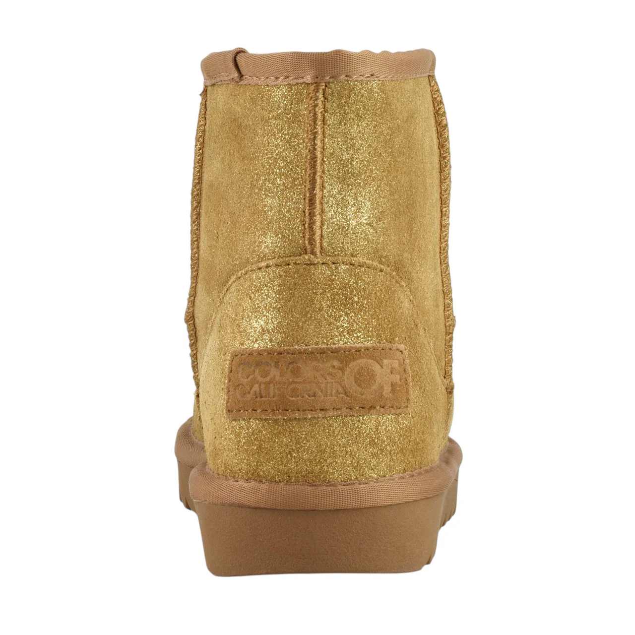 Colors Of California Ugg boot in glitter suede - Camel – Image 4