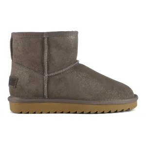 Colors Of California Ugg boot in glitter suede (Girl) - Taupe