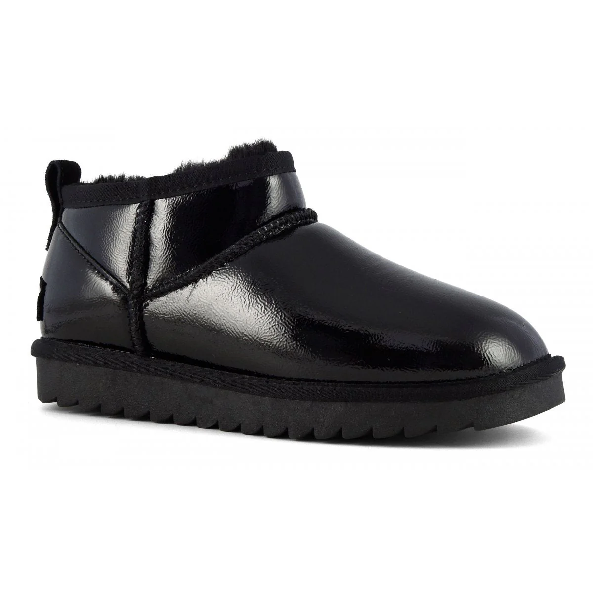 Colors of California Short Winter Boot In Naplack Black – Image 2