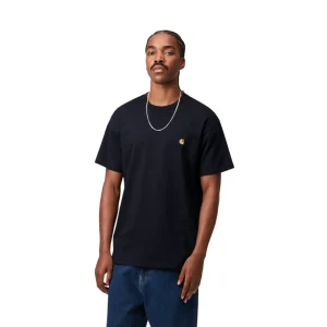 Carhartt Wip S/S chase T-shirt- Dark Navy/Gold
