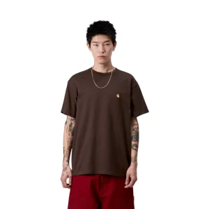 Carhartt Wip S/S chase T-shirt - Tobacco/Gold