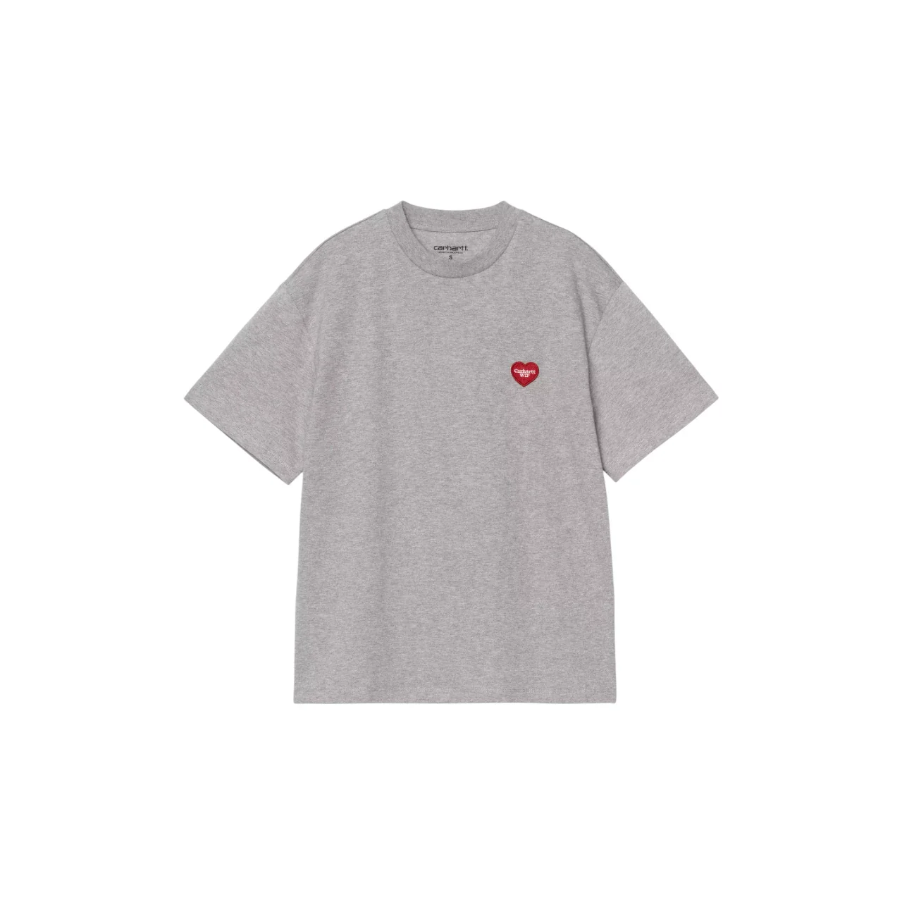 Carhartt Wip W' S/S Heart Patch T-Shirt - Grey Heather/Red