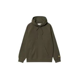 Carhartt Wip hooded chase sweat Olive/Gold