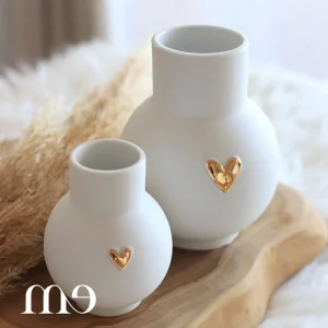 Vase boule coeur doré Räder