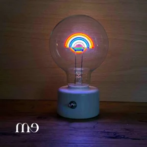 Lampe à pile arc en ciel