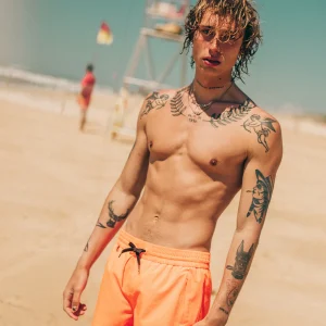 Maillot de bain Malibu - Orange Fluo Carbone