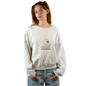 Natif Sweat loose lapin mascotte-Gris