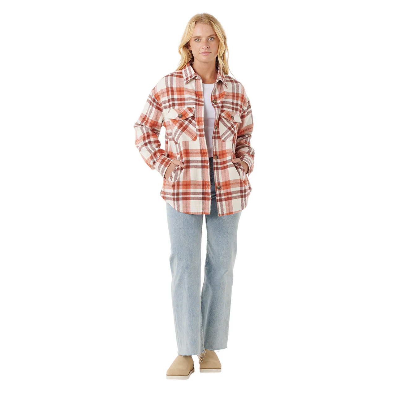 Rip Curl Oceanic L/S Flannel Shirt - Brick – Image 3