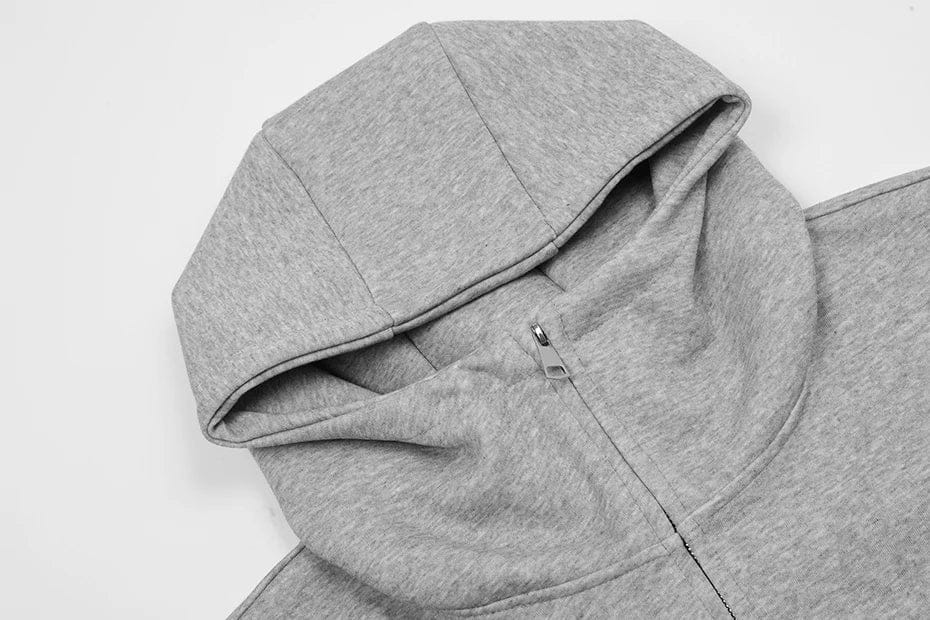 Zip Up Hoodie Curved Seam – Image 7