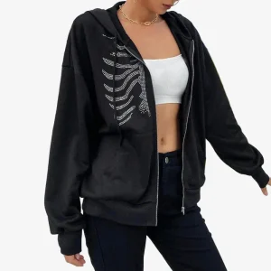 Zip Up Hoodie Bone Chill