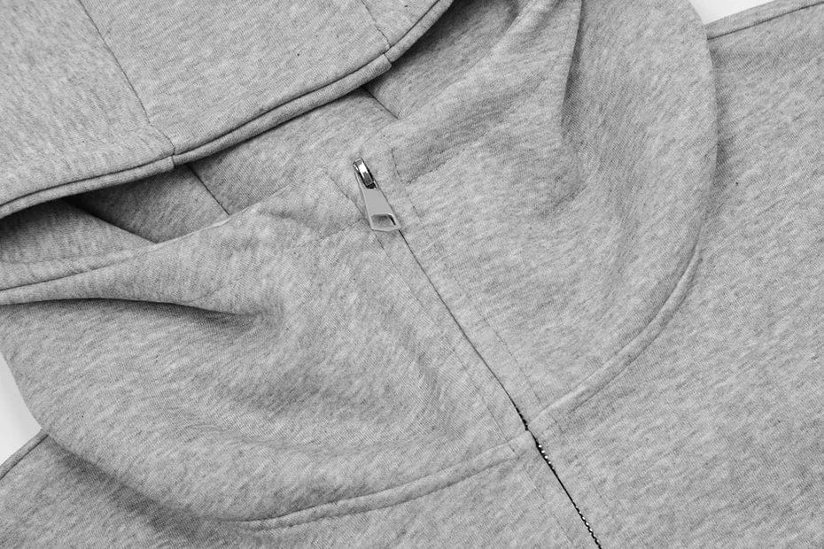 Zip Up Hoodie Curved Seam – Image 8