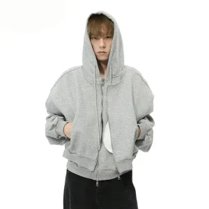 Zip Up Hoodie Double Layered