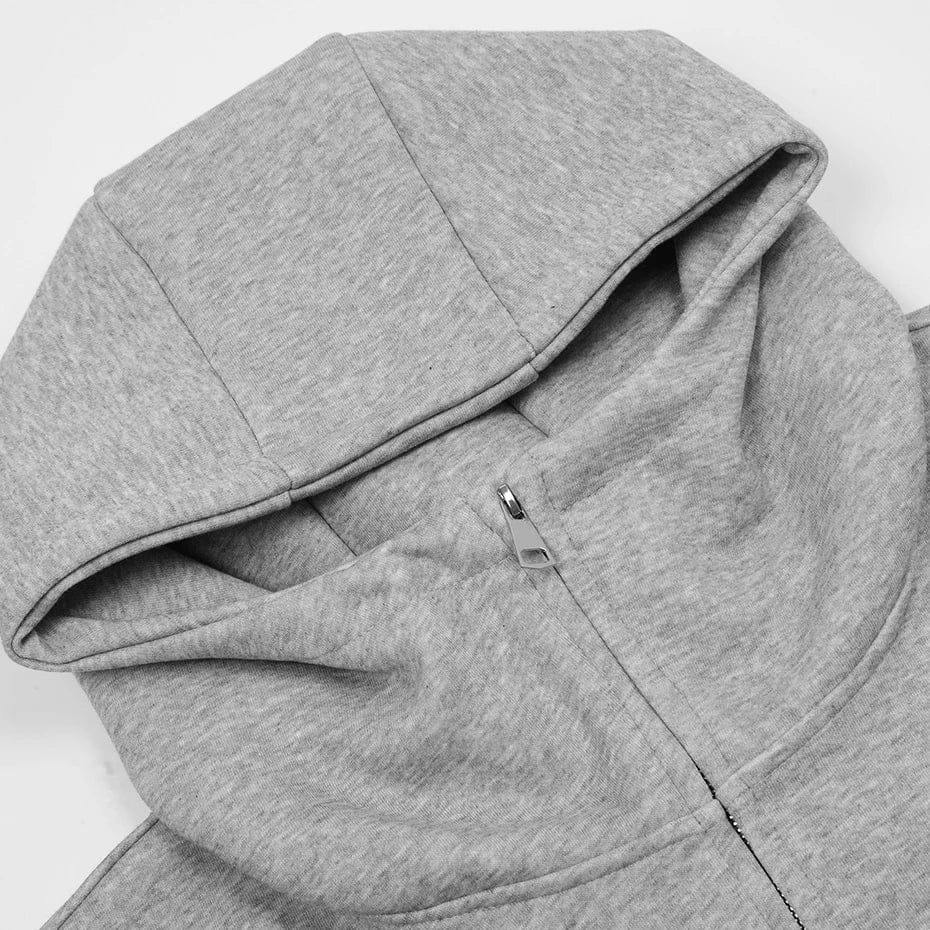 Zip Up Hoodie Curved Seam – Image 5