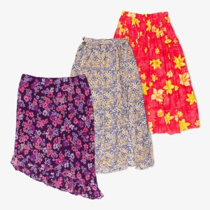 Lot de 20 jupes à fleurs imprimées