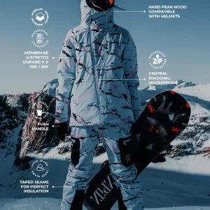 Veste de ski Venom-G -  Camouflage Bleu Clair