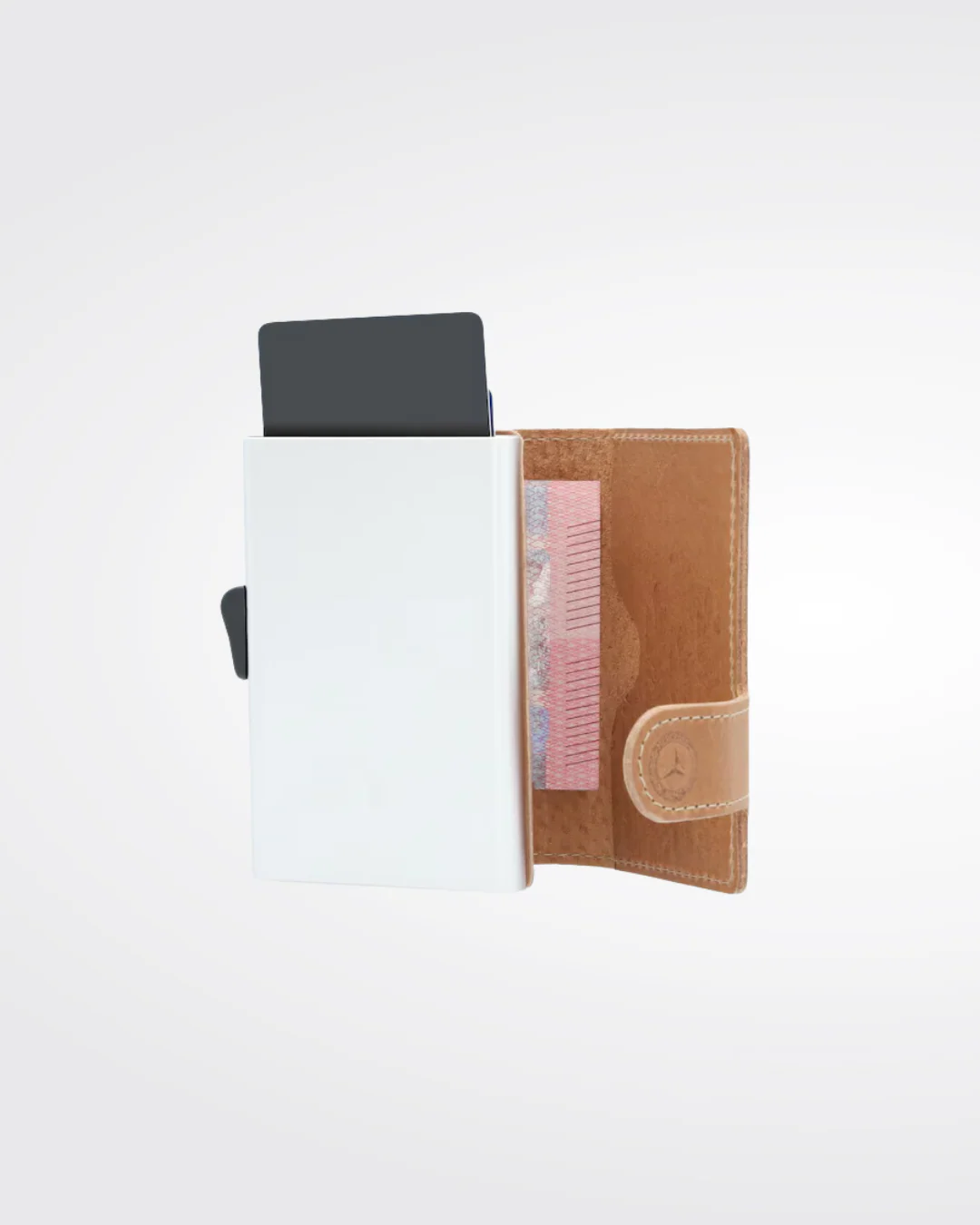 Mini porte-monnaie Cuir Cognac – Image 2