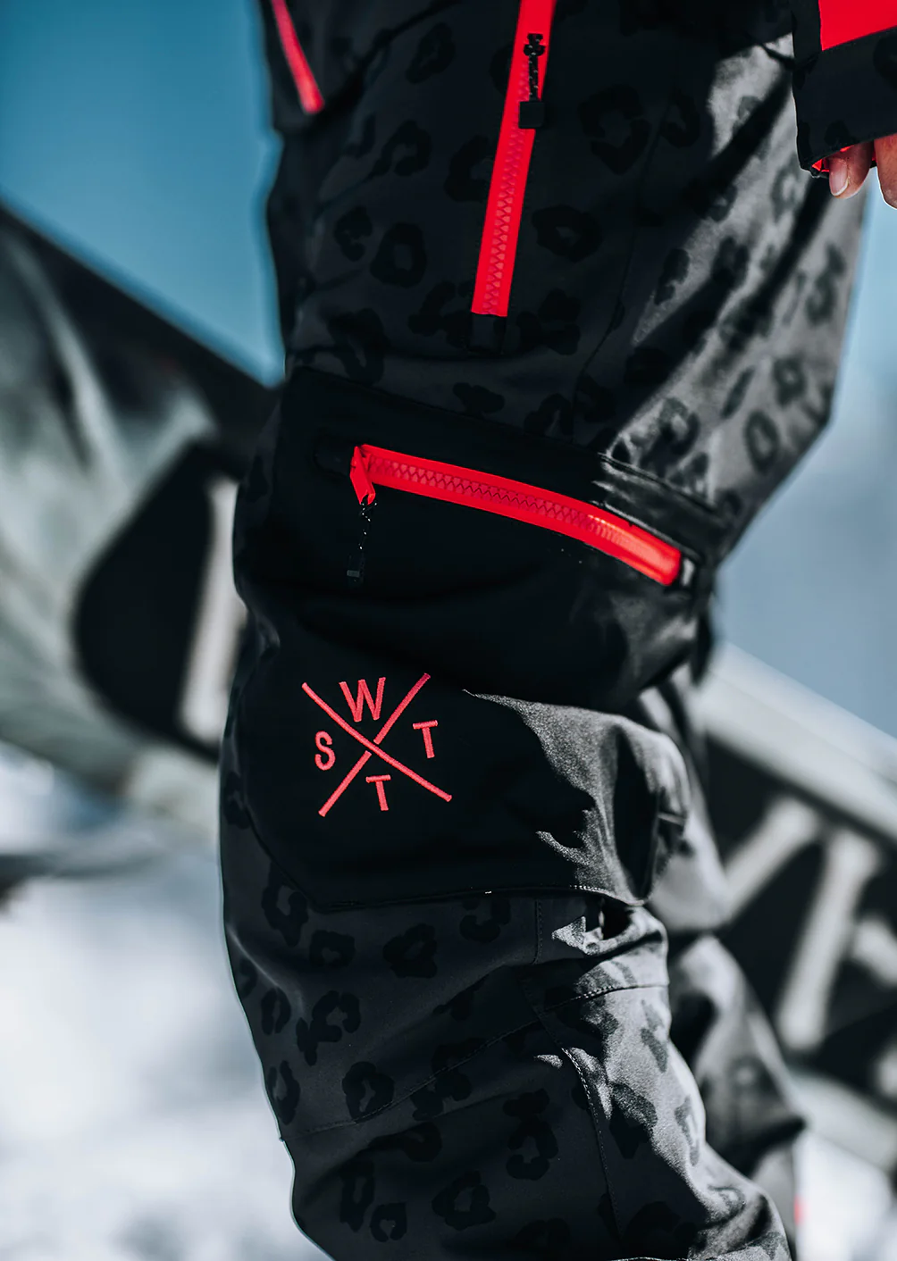 Pantalon de ski X-Elipse - Imprimé Léopard Noir – Image 2