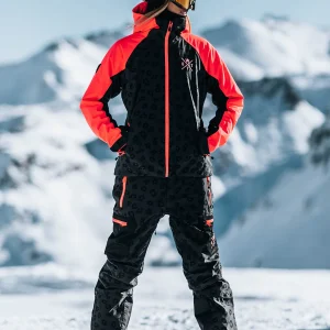 Veste de ski X-ices -  Imprimé Léopard Noir