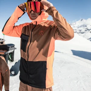 Veste sous-couche technique X-Powder Marron Tabac