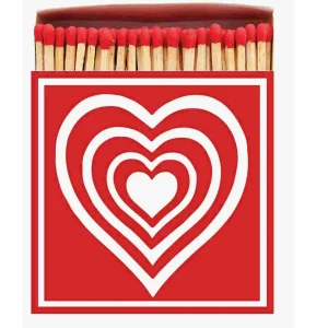 Boite d&rsquo;allumette coeur rouge The Archivist