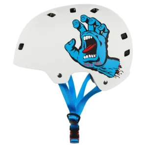 Bullet Helmet Santa Cruz Screaming Hand Matte White