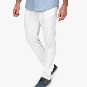 pantalon homme lin