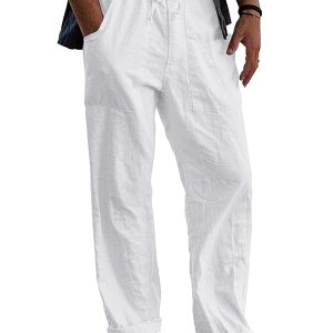 pantalon homme lin
