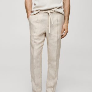 pantalon homme lin